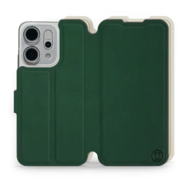 Etui Soft Touch do OPPO Reno 14 5G - wzór Miejska zieleń z platyną