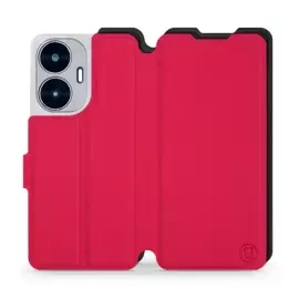 Etui Soft Touch do Realme C55 - wzór Żywa czerwień z czernią
