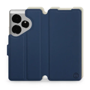 Etui Soft Touch do Realme GT 6 - wzór Głęboki granat z platyną