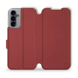 Etui Soft Touch do Samsung Galaxy A14 4G - wzór Zachodząca czerwień z platyną