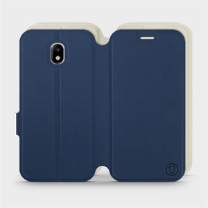 Etui Soft Touch do Samsung Galaxy J7 2017 - wzór Głęboki granat z platyną