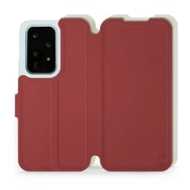 Etui Soft Touch do Huawei Honor 200 Lite - wzór Zachodząca czerwień z platyną