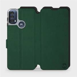 Etui Soft Touch do Motorola Moto E30 - wzór Miejska zieleń z czernią