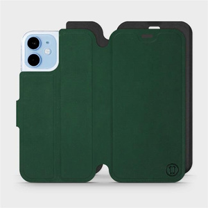 Etui Soft Touch do Apple iPhone 12 mini - wzór Miejska zieleń z czernią