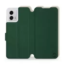Etui Soft Touch do Motorola Moto G53 5G - wzór Miejska zieleń z platyną
