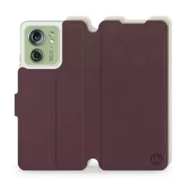 Etui Soft Touch do Motorola Edge 40 - wzór Matowy burgund z platyną