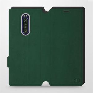 Etui Soft Touch do Sony Xperia 1 - wzór Miejska zieleń z czernią