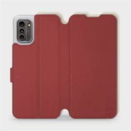 Etui Soft Touch do Nokia G60 5G - wzór Zachodząca czerwień z platyną