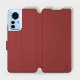 Etui Soft Touch do Xiaomi 12 Pro - wzór Zachodząca czerwień z platyną