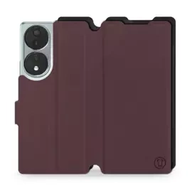 Etui Soft Touch do Huawei Honor 70 - wzór Matowy burgund z czernią