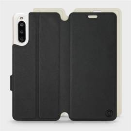 Etui Soft Touch do Sony Xperia 10 II - wzór Satynowa czerń z platyną