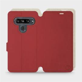 Etui Soft Touch do LG G8s ThinQ - wzór Zachodząca czerwień z platyną