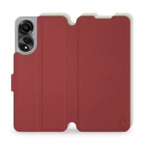 Etui Soft Touch do OPPO A78 5G - wzór Zachodząca czerwień z platyną