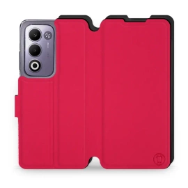 Etui Soft Touch do OPPO A5m - wzór Żywa czerwień z czernią