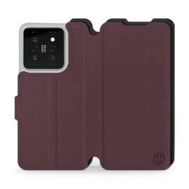 Etui Soft Touch do Xiaomi 14 - wzór Matowy burgund z czernią