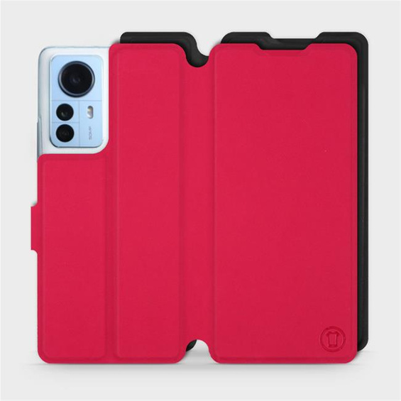 Etui Soft Touch do Xiaomi 12 Pro - wzór Żywa czerwień z czernią