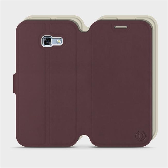 Etui Soft Touch do Samsung Galaxy A5 2017 - wzór Matowy burgund z platyną