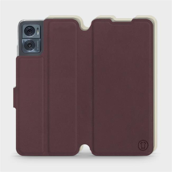 Etui Soft Touch do Motorola Moto E22i - wzór Matowy burgund z platyną