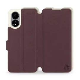Etui Soft Touch do OPPO A38 - wzór Matowy burgund z platyną
