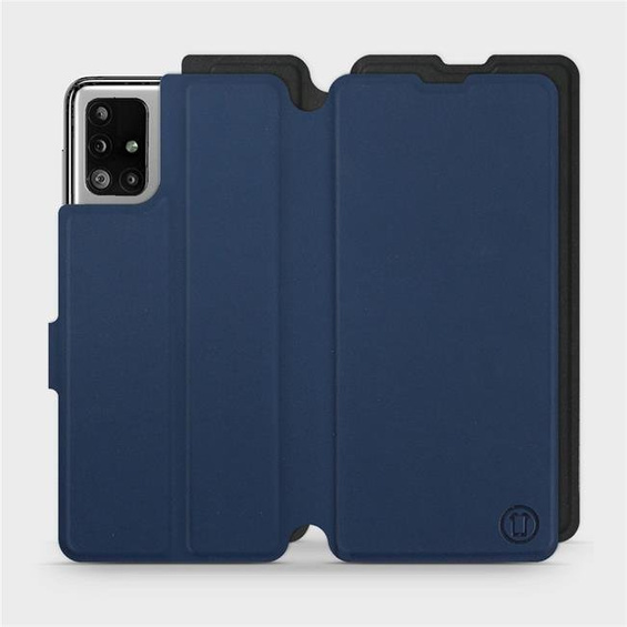Etui Soft Touch do Samsung Galaxy M51 - wzór Głęboki granat z czernią