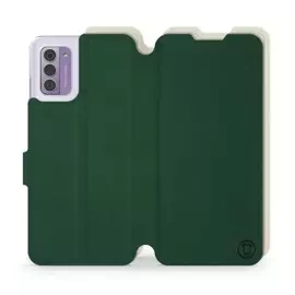 Etui Soft Touch do Nokia G42 - wzór Miejska zieleń z platyną