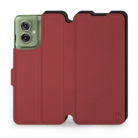 Etui Soft Touch do Motorola Moto G55 5G - wzór Zachodząca czerwień z czernią