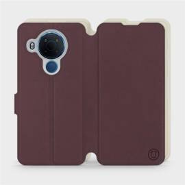 Etui Soft Touch do Nokia 5.4 - wzór Matowy burgund z platyną
