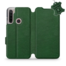 Etui ze skóry naturalnej do Xiaomi Redmi Note 8 2021 - wzór Green Leather