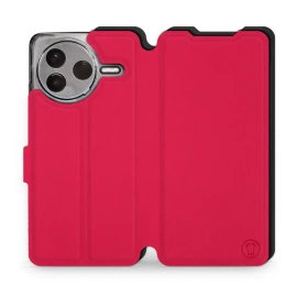 Etui Soft Touch do Xiaomi POCO F7 Pro 5G - wzór Żywa czerwień z czernią