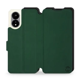 Etui Soft Touch do OPPO A38 - wzór Miejska zieleń z czernią