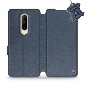 Etui ze skóry naturalnej do OnePlus 7 Pro - wzór Blue Leather