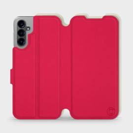 Etui Soft Touch do Samsung Galaxy A14 4G - wzór Żywa czerwień z platyną