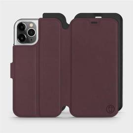 Etui Soft Touch do Apple iPhone 12 Pro - wzór Matowy burgund z czernią