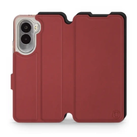 Etui Soft Touch do Xiaomi POCO M7 - wzór Zachodząca czerwień z czernią