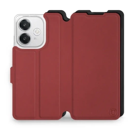 Etui Soft Touch do OPPO A40M - wzór Zachodząca czerwień z czernią