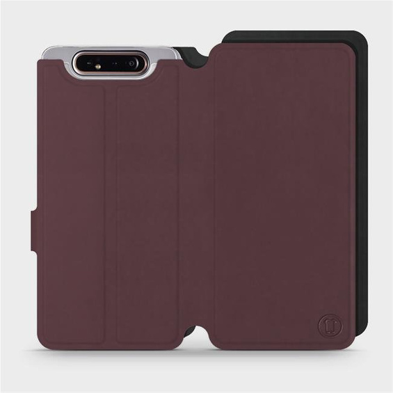 Etui Soft Touch do Samsung Galaxy A80 - wzór Matowy burgund z czernią