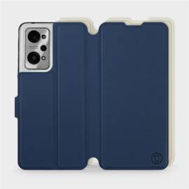 Etui Soft Touch do Realme GT 2 - wzór Głęboki granat z platyną