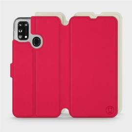 Etui Soft Touch do Samsung Galaxy M31 - wzór Żywa czerwień z platyną