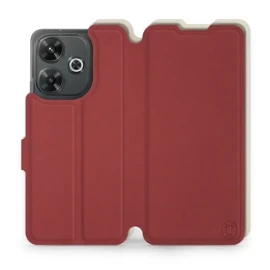 Etui Soft Touch do Xiaomi Redmi 13 - wzór Zachodząca czerwień z platyną