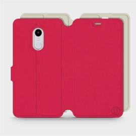 Etui Soft Touch do Xiaomi Redmi Note 4X - wzór Żywa czerwień z platyną