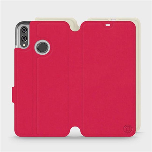 Etui Soft Touch do Huawei Honor 8X - wzór Żywa czerwień z platyną