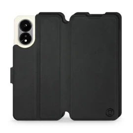 Etui Soft Touch do OPPO A38 - wzór Satynowa czerń