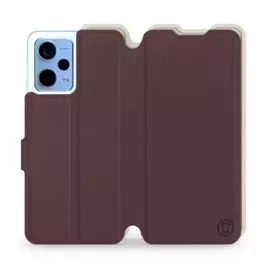 Etui Soft Touch do Xiaomi Redmi Note 12 5G - wzór Matowy burgund z platyną