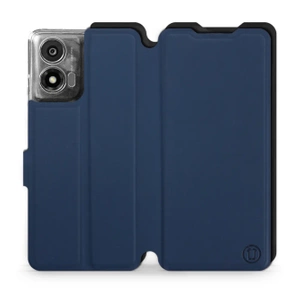 Etui Soft Touch do Motorola Moto E14 - wzór Głęboki granat z czernią