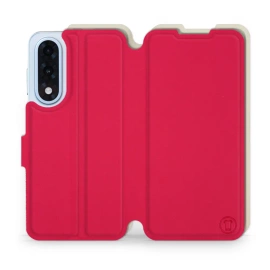Etui Soft Touch do OnePlus Nord 5 - wzór Żywa czerwień z platyną
