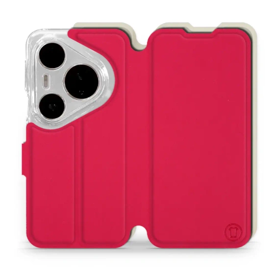 Etui Soft Touch do Huawei Pura 80 Pro - wzór Żywa czerwień z platyną