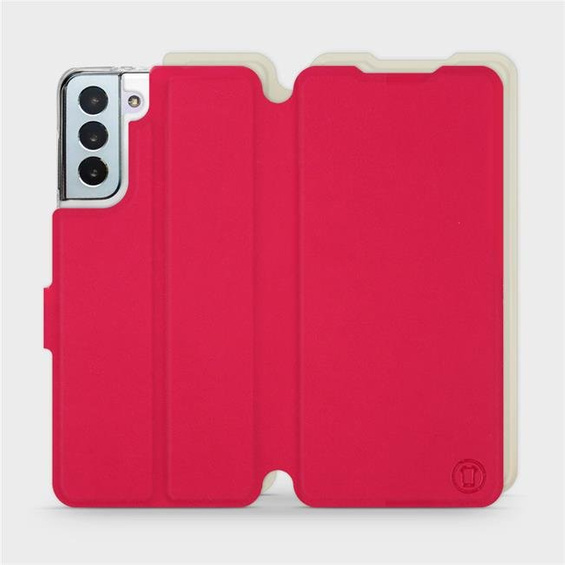 Etui Soft Touch do Samsung Galaxy S21 Plus - wzór Żywa czerwień z platyną