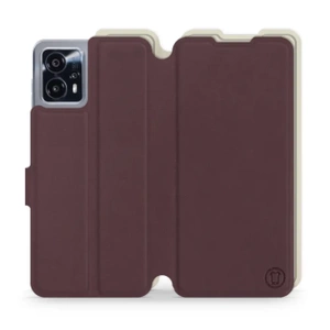 Etui Soft Touch do Motorola Moto G13 - wzór Matowy burgund z platyną