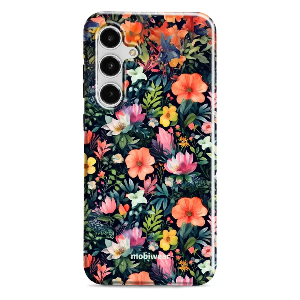 Mobiwear Elite Pro für Samsung Galaxy S24 FE, Geräteschutz, langlebiges Design, komfortable Bedienung, perfekte Passform, Bunt-Blumig