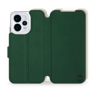 Etui Soft Touch do OPPO Reno 15 - wzór Miejska zieleń z platyną